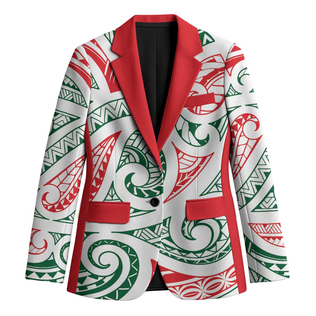 New Zealand Kowhaiwhai Christmas Blazer Traditional Maori Koru Pattern - Aussie Hoodie