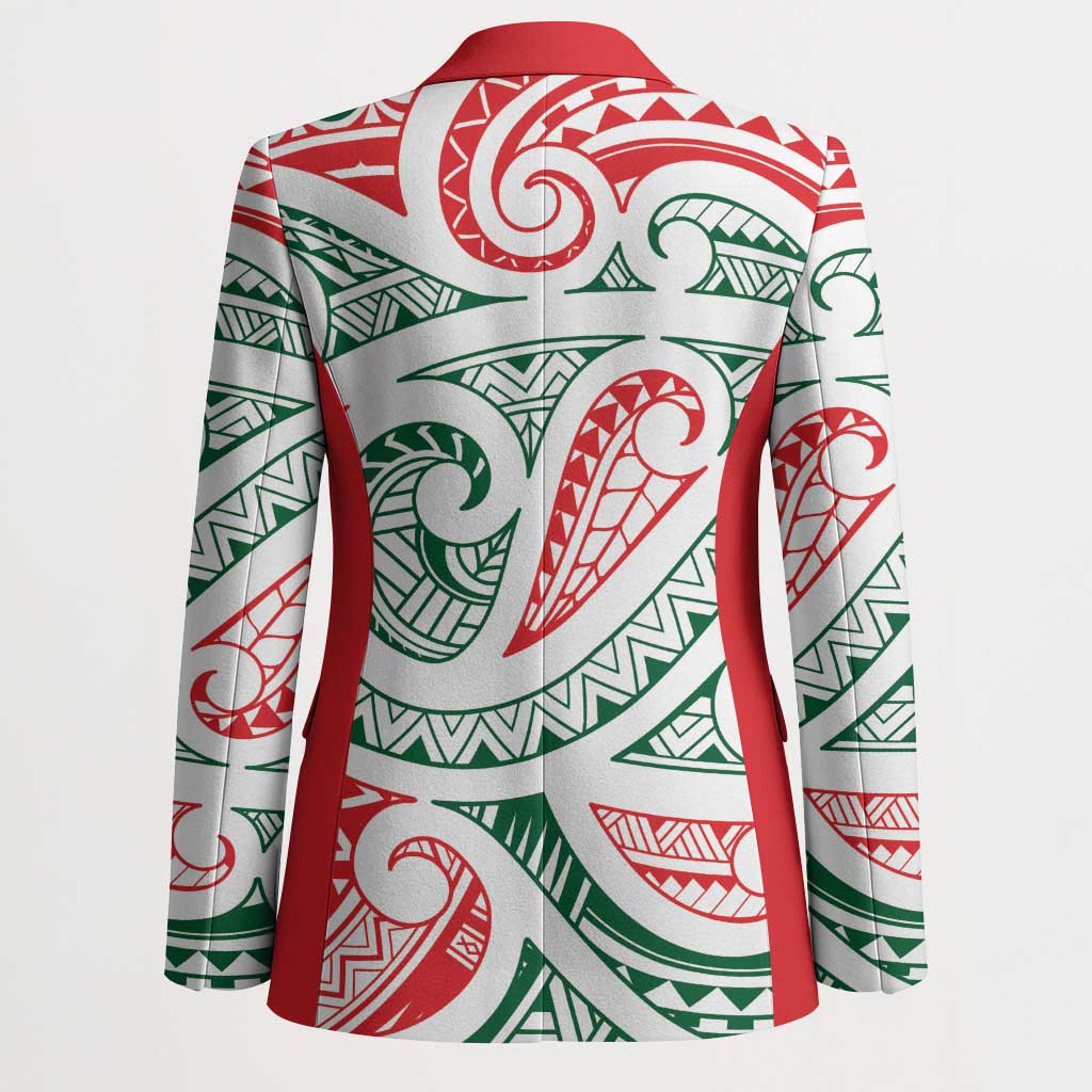 New Zealand Kowhaiwhai Christmas Blazer Traditional Maori Koru Pattern - Aussie Hoodie