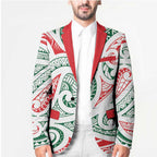 New Zealand Kowhaiwhai Christmas Blazer Traditional Maori Koru Pattern - Aussie Hoodie