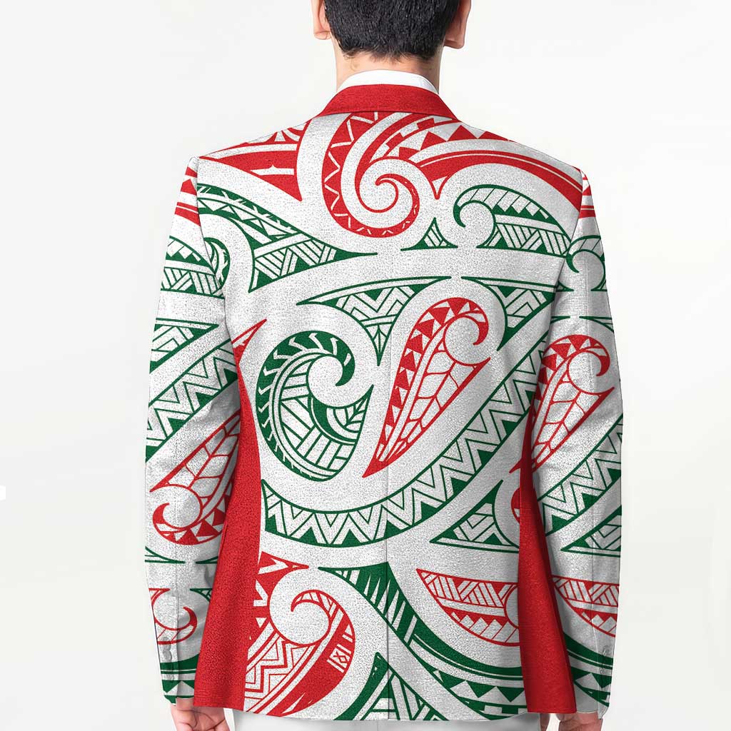 New Zealand Kowhaiwhai Christmas Blazer Traditional Maori Koru Pattern - Aussie Hoodie