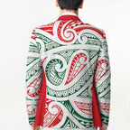 New Zealand Kowhaiwhai Christmas Blazer Traditional Maori Koru Pattern - Aussie Hoodie