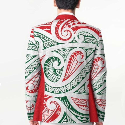 New Zealand Kowhaiwhai Christmas Blazer Traditional Maori Koru Pattern - Aussie Hoodie