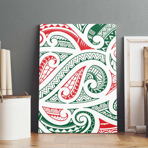 New Zealand Kowhaiwhai Christmas Canvas Wall Art Traditional Maori Koru Pattern - Aussie Hoodie