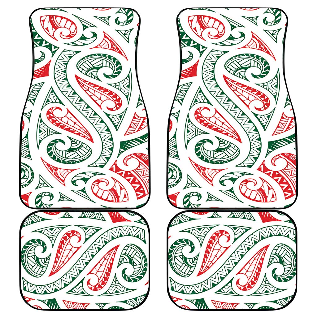 New Zealand Kowhaiwhai Christmas Car Mats Traditional Maori Koru Pattern - Aussie Hoodie