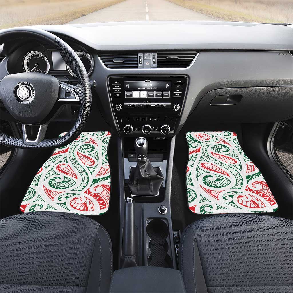 New Zealand Kowhaiwhai Christmas Car Mats Traditional Maori Koru Pattern - Aussie Hoodie