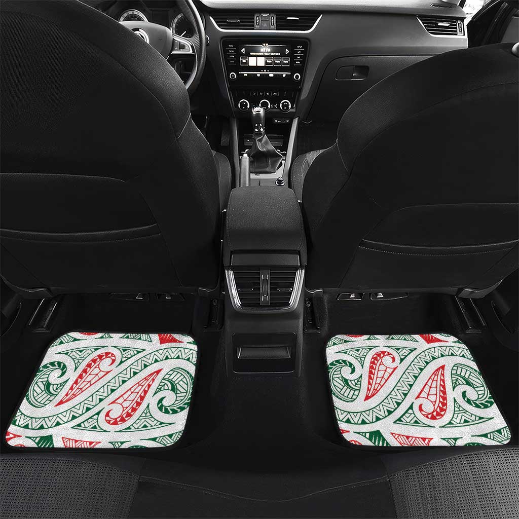 New Zealand Kowhaiwhai Christmas Car Mats Traditional Maori Koru Pattern - Aussie Hoodie
