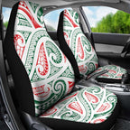 New Zealand Kowhaiwhai Christmas Car Seat Cover Traditional Maori Koru Pattern - Aussie Hoodie