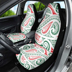 New Zealand Kowhaiwhai Christmas Car Seat Cover Traditional Maori Koru Pattern - Aussie Hoodie