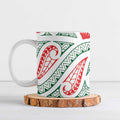 New Zealand Kowhaiwhai Christmas Ceramic Mug Traditional Maori Koru Pattern - Aussie Hoodie