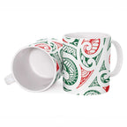 New Zealand Kowhaiwhai Christmas Ceramic Mug Traditional Maori Koru Pattern - Aussie Hoodie