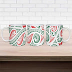 New Zealand Kowhaiwhai Christmas Ceramic Mug Traditional Maori Koru Pattern - Aussie Hoodie
