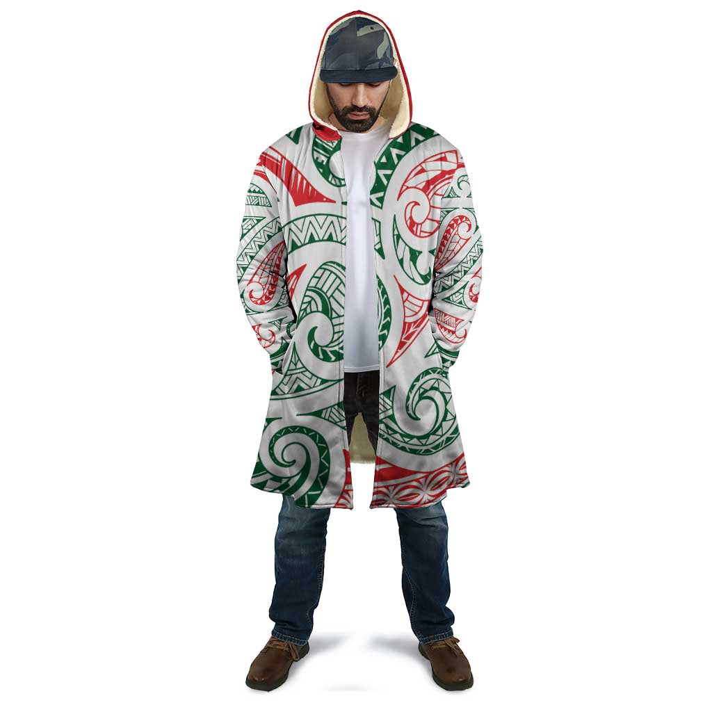 New Zealand Kowhaiwhai Christmas Cloak Traditional Maori Koru Pattern - Aussie Hoodie