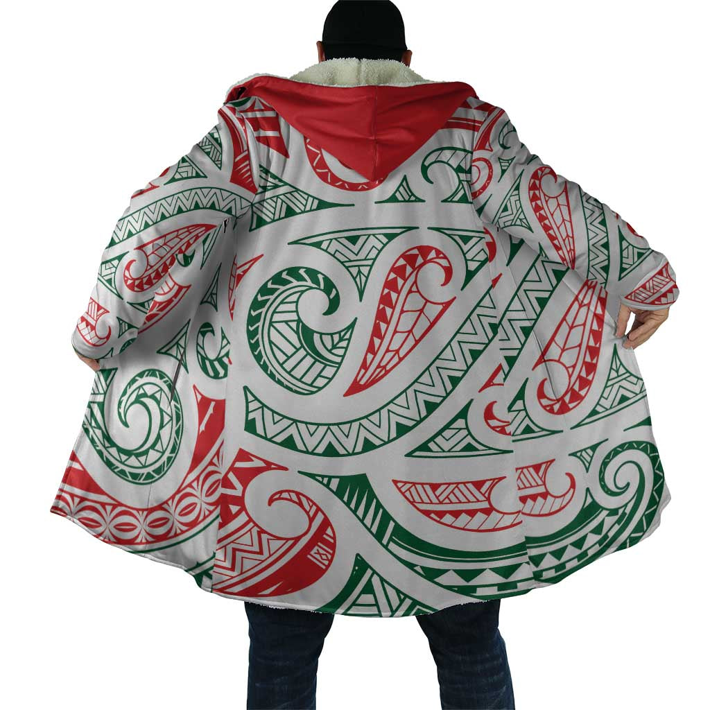New Zealand Kowhaiwhai Christmas Cloak Traditional Maori Koru Pattern - Aussie Hoodie