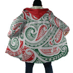 New Zealand Kowhaiwhai Christmas Cloak Traditional Maori Koru Pattern - Aussie Hoodie
