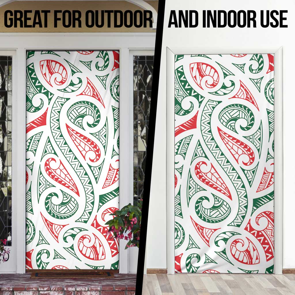 New Zealand Kowhaiwhai Christmas Door Cover Traditional Maori Koru Pattern - Aussie Hoodie