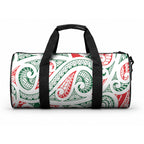 New Zealand Kowhaiwhai Christmas Duffle Bag Traditional Maori Koru Pattern