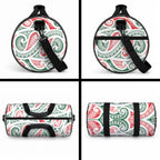 New Zealand Kowhaiwhai Christmas Duffle Bag Traditional Maori Koru Pattern