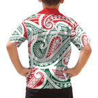 New Zealand Kowhaiwhai Christmas Family Matching Long Sleeve Bodycon Dress and Hawaiian Shirt Traditional Maori Koru Pattern - Aussie Hoodie