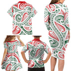 New Zealand Kowhaiwhai Christmas Family Matching Long Sleeve Bodycon Dress and Hawaiian Shirt Traditional Maori Koru Pattern - Aussie Hoodie