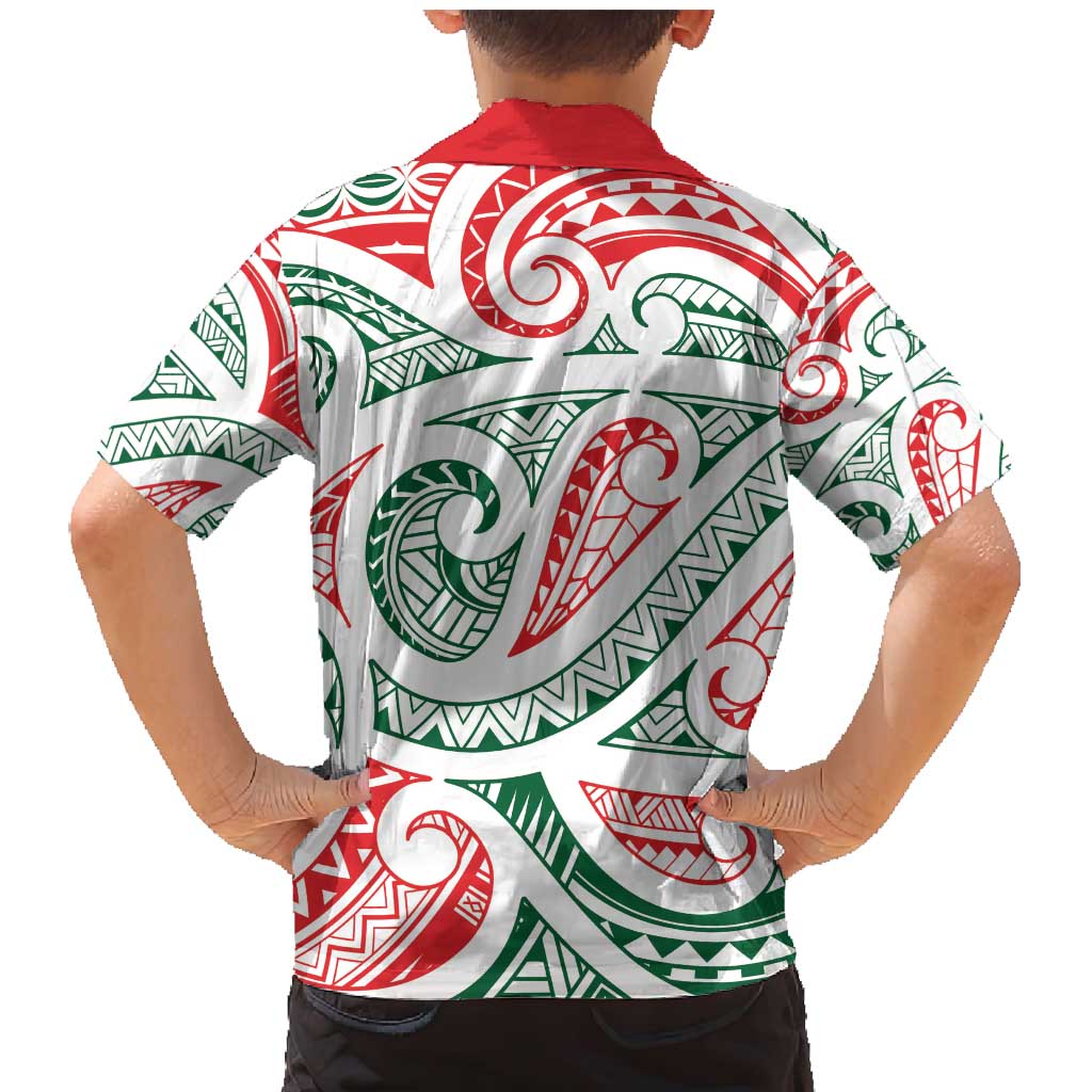 New Zealand Kowhaiwhai Christmas Family Matching Mermaid Dress and Hawaiian Shirt Traditional Maori Koru Pattern - Aussie Hoodie