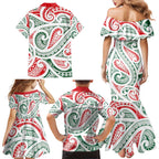 New Zealand Kowhaiwhai Christmas Family Matching Mermaid Dress and Hawaiian Shirt Traditional Maori Koru Pattern - Aussie Hoodie