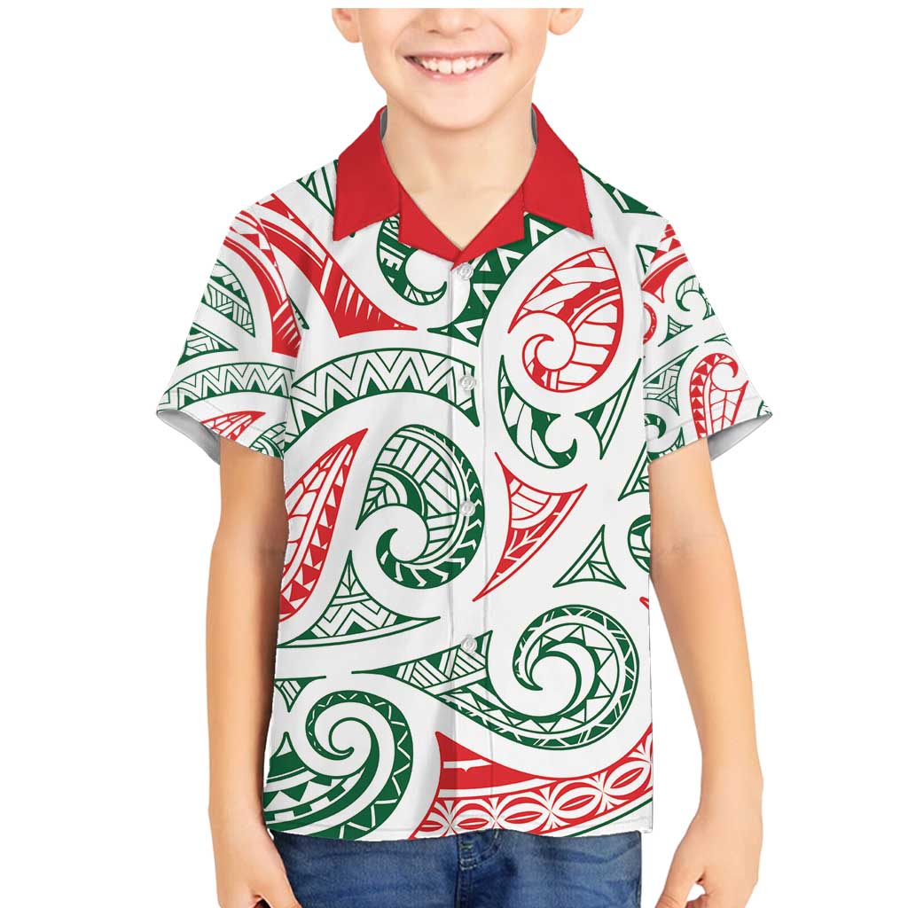 New Zealand Kowhaiwhai Christmas Family Matching Mermaid Dress and Hawaiian Shirt Traditional Maori Koru Pattern - Aussie Hoodie