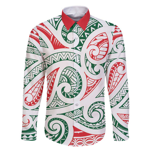 New Zealand Kowhaiwhai Christmas Family Matching Off The Shoulder Long Sleeve Dress and Hawaiian Shirt Traditional Maori Koru Pattern - Aussie Hoodie