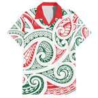 New Zealand Kowhaiwhai Christmas Family Matching Off Shoulder Maxi Dress and Hawaiian Shirt Traditional Maori Koru Pattern - Aussie Hoodie
