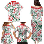 New Zealand Kowhaiwhai Christmas Family Matching Puletasi and Hawaiian Shirt Traditional Maori Koru Pattern - Aussie Hoodie