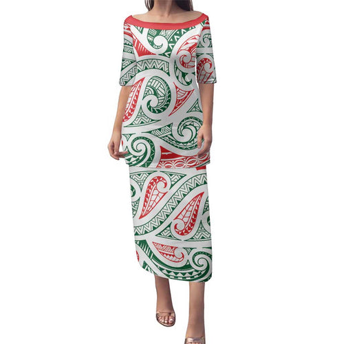 New Zealand Kowhaiwhai Christmas Family Matching Puletasi and Hawaiian Shirt Traditional Maori Koru Pattern - Aussie Hoodie