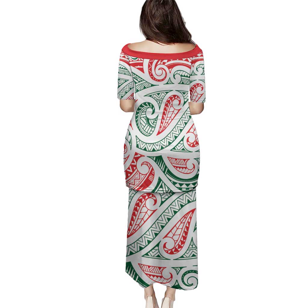 New Zealand Kowhaiwhai Christmas Family Matching Puletasi and Hawaiian Shirt Traditional Maori Koru Pattern - Aussie Hoodie