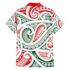 New Zealand Kowhaiwhai Christmas Family Matching Short Sleeve Bodycon Dress and Hawaiian Shirt Traditional Maori Koru Pattern - Aussie Hoodie