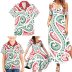 New Zealand Kowhaiwhai Christmas Family Matching Summer Maxi Dress and Hawaiian Shirt Traditional Maori Koru Pattern - Aussie Hoodie