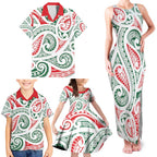 New Zealand Kowhaiwhai Christmas Family Matching Tank Maxi Dress and Hawaiian Shirt Traditional Maori Koru Pattern - Aussie Hoodie