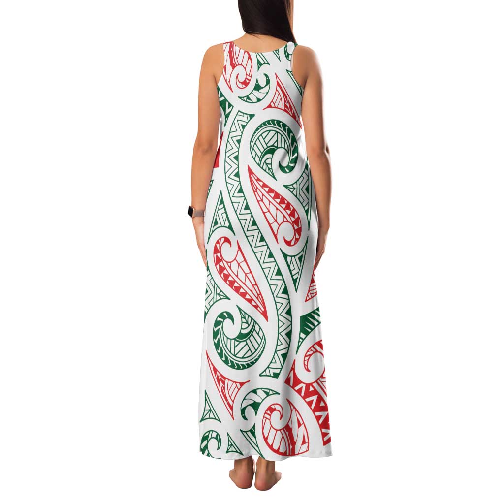 New Zealand Kowhaiwhai Christmas Family Matching Tank Maxi Dress and Hawaiian Shirt Traditional Maori Koru Pattern - Aussie Hoodie