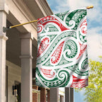 New Zealand Kowhaiwhai Christmas Garden Flag Traditional Maori Koru Pattern - Aussie Hoodie