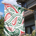 New Zealand Kowhaiwhai Christmas Garden Flag Traditional Maori Koru Pattern - Aussie Hoodie