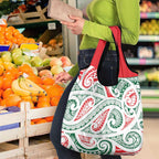 New Zealand Kowhaiwhai Christmas Grocery Bag Traditional Maori Koru Pattern - Aussie Hoodie