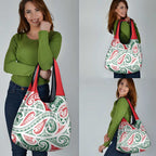 New Zealand Kowhaiwhai Christmas Grocery Bag Traditional Maori Koru Pattern - Aussie Hoodie