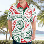 New Zealand Kowhaiwhai Christmas Hawaiian Shirt Traditional Maori Koru Pattern - Aussie Hoodie