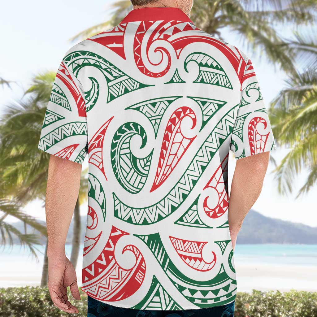 New Zealand Kowhaiwhai Christmas Hawaiian Shirt Traditional Maori Koru Pattern - Aussie Hoodie