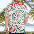 New Zealand Kowhaiwhai Christmas Hawaiian Shirt Traditional Maori Koru Pattern - Aussie Hoodie