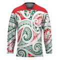 New Zealand Kowhaiwhai Christmas Hockey Jersey Traditional Maori Koru Pattern - Aussie Hoodie