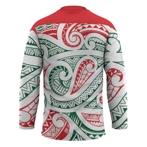 New Zealand Kowhaiwhai Christmas Hockey Jersey Traditional Maori Koru Pattern - Aussie Hoodie