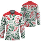 New Zealand Kowhaiwhai Christmas Hockey Jersey Traditional Maori Koru Pattern - Aussie Hoodie