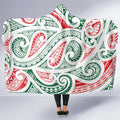New Zealand Kowhaiwhai Christmas Hooded Blanket Traditional Maori Koru Pattern - Aussie Hoodie