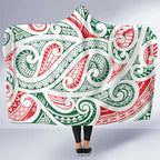 New Zealand Kowhaiwhai Christmas Hooded Blanket Traditional Maori Koru Pattern - Aussie Hoodie