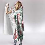 New Zealand Kowhaiwhai Christmas Hooded Blanket Traditional Maori Koru Pattern - Aussie Hoodie