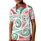 New Zealand Kowhaiwhai Christmas Kid Polo Shirt Traditional Maori Koru Pattern - Aussie Hoodie