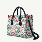 New Zealand Kowhaiwhai Christmas Leather Bag Traditional Maori Koru Pattern - Aussie Hoodie